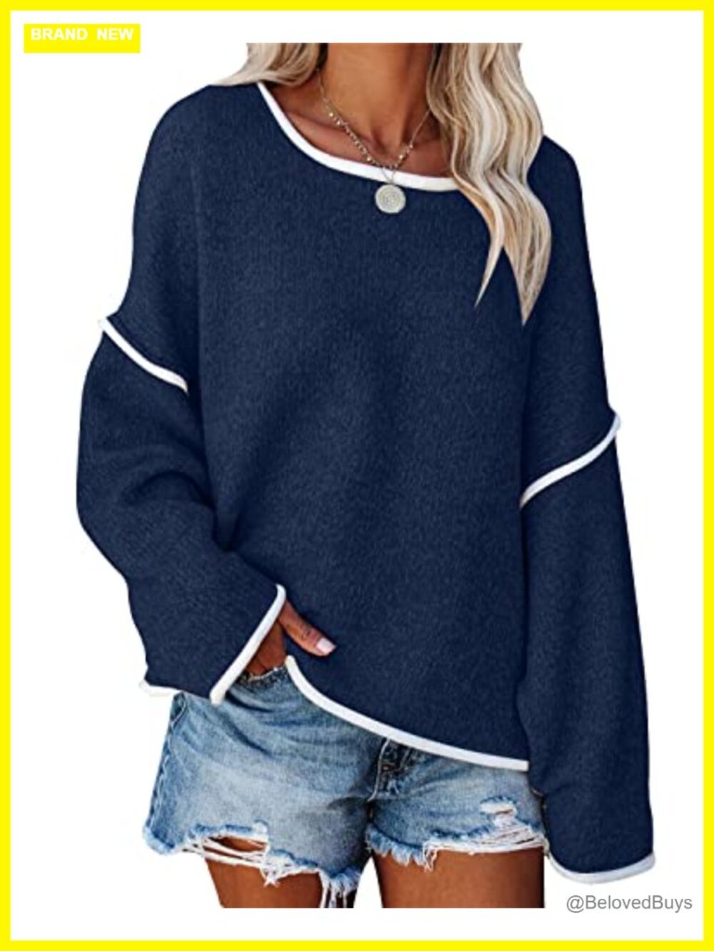 Oversized Chunky Knit Pullover Sweater Top